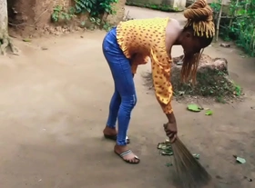 After sweeping grandma's compound one of our tenants peeds through a small hole while i was taking my bath full video available in red channel